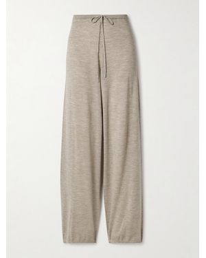 Leset James Wool Track Trousers - Natural