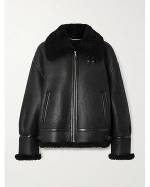 Nour Hammour Portia Shearling Jacket - Black