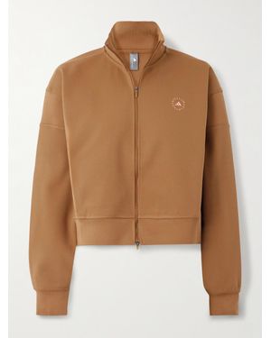 adidas By Stella McCartney Sweatshirt Aus Recyceltem Jersey Mit Stehkragen Und Print - Braun