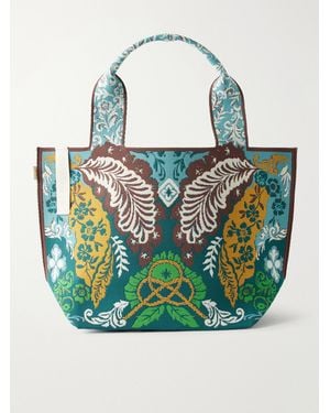 ALÉMAIS Florence Floral-Jacquard Tote - Blue