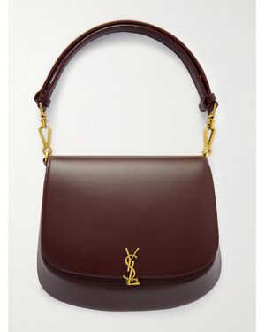 Saint Laurent Voltaire Top Handle Mini Leather Tote - Purple