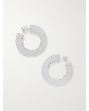 Alaïa Tone Hoop Earrings - White