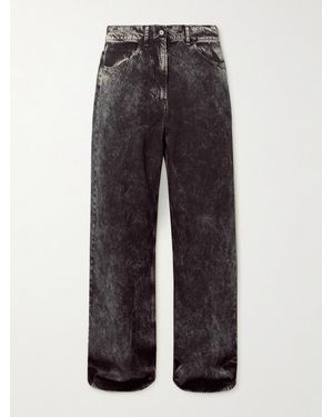 Acne Studios Faded Twill Straight-Leg Pants - Blue