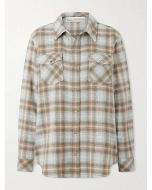God's True Cashmere Checked Cashmere Shirt - Green