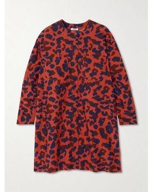 Eres Récifs Printed Cotton And Silk-Blend Shirt - Red