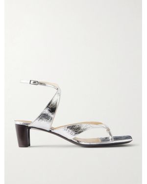 Lemaire Tong 50 Metallic-Leather Sandals - Natural
