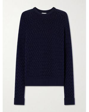 Bottega Veneta Intrecciato Knitted Wool Jumper - Blue