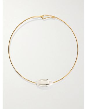 LIE STUDIO The Scarlet-Plated Necklace - Natural