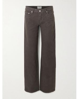 St. Agni 90S Low-Rise Straight-Leg Cotton-Canvas Jeans - Brown
