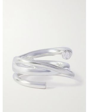 Completedworks Plated Recycled Cubic Zirconia Ring - White