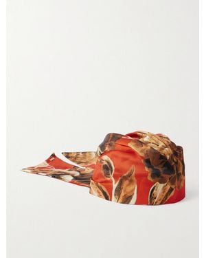 Eugenia Kim Gigi Floral-Print Satin-Twill Headscarf - Red