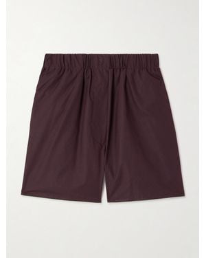 Frankie Shop Lui Cotton-Poplin Shorts - Purple