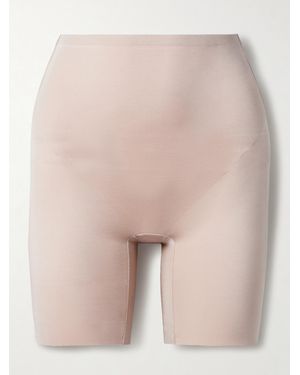 Spanx Shape Suit Your Fancy Hoch Sitzende, Oberschenkellange Shorts Mit Rückenausschnitt - Natur
