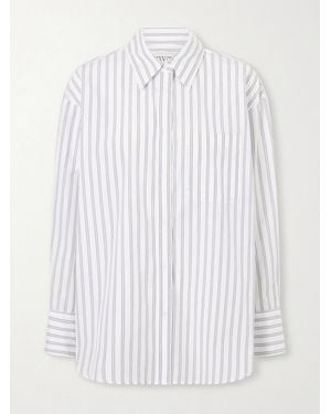 Twp Big Joe Striped Cotton-Poplin Shirt - White