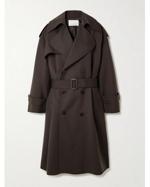 Frankie Shop Dursey Doppelreihiger Trenchcoat Aus Webstoff Mit Gürtel - Schwarz