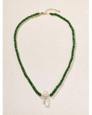 JIA JIA 14-Karat, Diamond And Quartz Necklace - Natural
