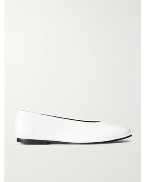 TOVE Darcy Leather Ballet Flats - White