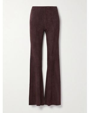 Stouls Gégé Suede Flared Pants - Brown