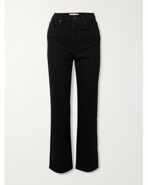 SLVRLAKE Denim London High-Rise Straight-Leg Jeans - Black