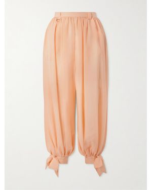 Chloé Hose Mit Schmal Zulaufendem Bein Aus Seiden-Charmeuse - Weiß