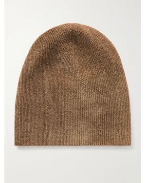 Gabriela Hearst Spire Ribbed Silk Beanie - Brown