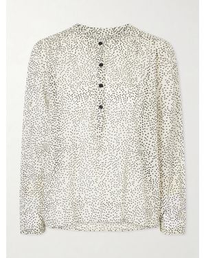 Isabel Marant Maria Polka-Dot Organic Cotton-Voile Blouse - White