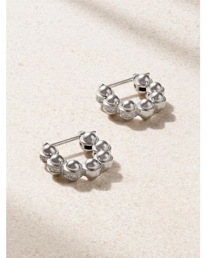 L'Atelier Nawbar The Atom 18-Karat Diamond Hoop Earrings - Natural
