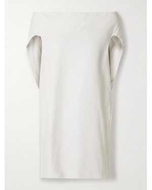 The Row Anitas Off-The-Shoulder Cape-Effect Cotton-Poplin Top - White