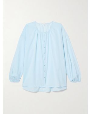 Skin Blair Organic Cotton-Voile Shirt - Blau
