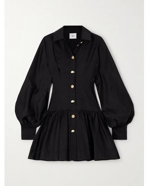Aje. Alexa Cotton-Blend Poplin Mini Dress - Black