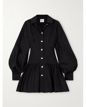 Aje. Alexa Cotton-Blend Poplin Mini Dress - Black