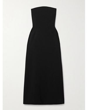 Kallmeyer Blaise Strapless Crepe Midi Dress - Black