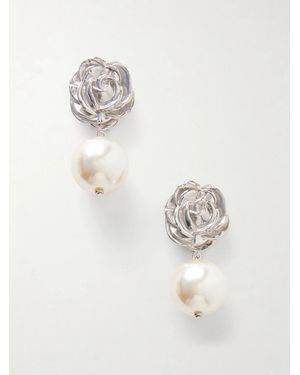 Magda Butrym Tone Pearl Earrings - White