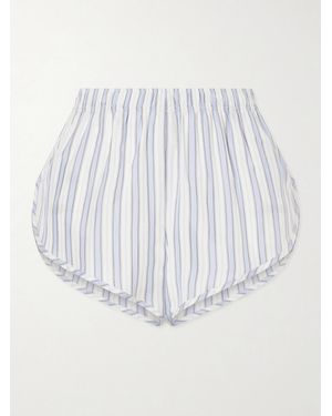 Gucci Striped Silk-Satin Shorts - White