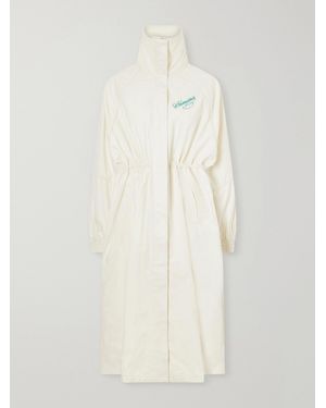Willy Chavarria Ruff Rider Embroidered Cotton Coat - White