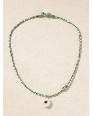 Pascale Monvoisin Eddie Kordelkette Mit Mehreren Steinen Und Details Aus 9 Karat - Natur