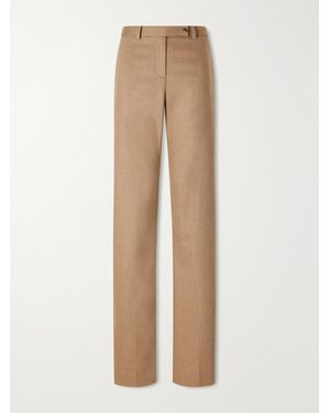 KHAITE Hunter Wool And Cashmere-Blend Straight-Leg Pants - Natural