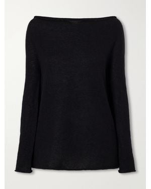 Lauren Manoogian Off-The-Shoulder Wool-Blend Jumper - Black