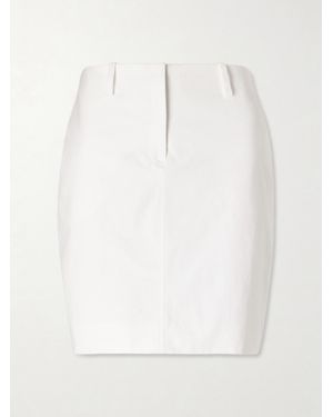 Brandon Maxwell Rhea Cotton-Jersey Mini Skirt - White