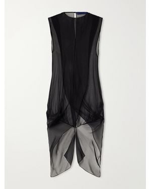 Sharon Wauchob Olga Layered Silk Tank - Black