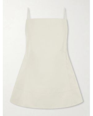 Tibi Open-Back Cotton-Poplin Tank - Natural