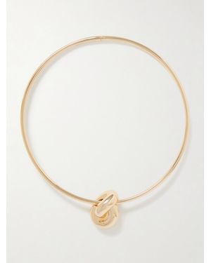 Jennifer Fisher Thin Knot Vergoldeter Halsreif - Natur