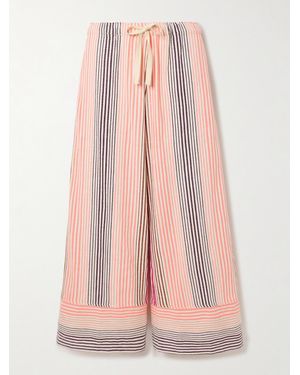 lemlem Desta Hose Mit Weitem Bein Aus Einer Gestreiften Baumwollmischung - Pink