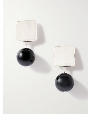 AGMES Luca Recycled Sterling Onyx Earrings - Natural