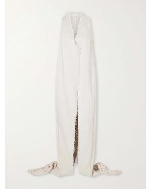 Rick Owens Cyclops Distressed Denim Coat - Natural
