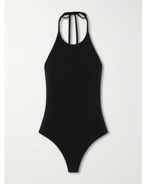 Lisa Marie Fernandez Halter Maillot Swimsuit - Black