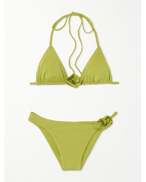 Maygel Coronel Chipi Triangel-Bikini Mit Applikationen - Grün