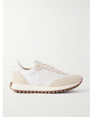 Gianvito Rossi Gravel Suede, Leather And Shell Trainers - Natural