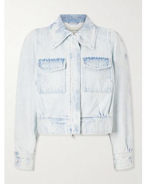 Dries Van Noten Cropped Denim Jacket - Blue
