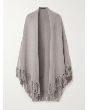 arch4 Überwurf Aus Kaschmir Mit Fransen - Grau